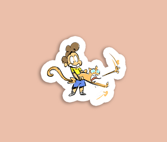Baba Gorilla Cat lover 2 - Sticker
