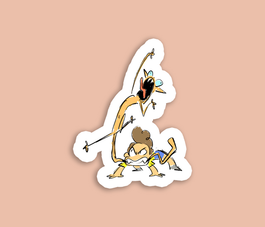 Baba Gorilla Cat lover 3 - Sticker