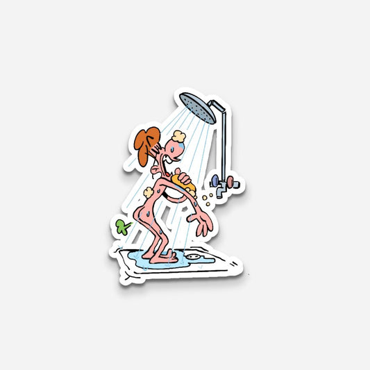 Yasta taking a Shower - Sticker