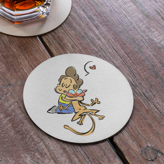 Baba Gorilla Cat lover - Acrylic Coaster
